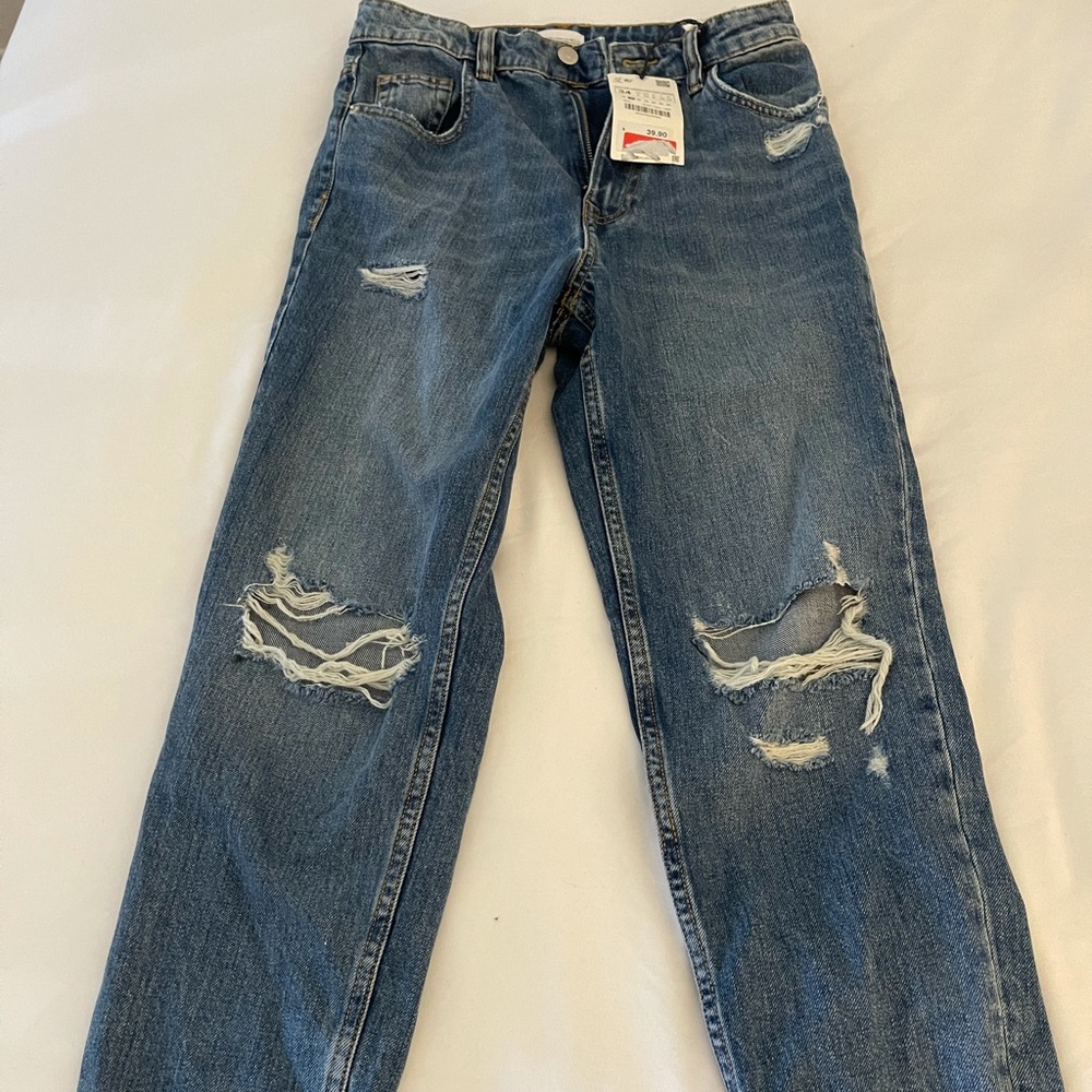 Brand New Zara Straight Leg Mom Jeans